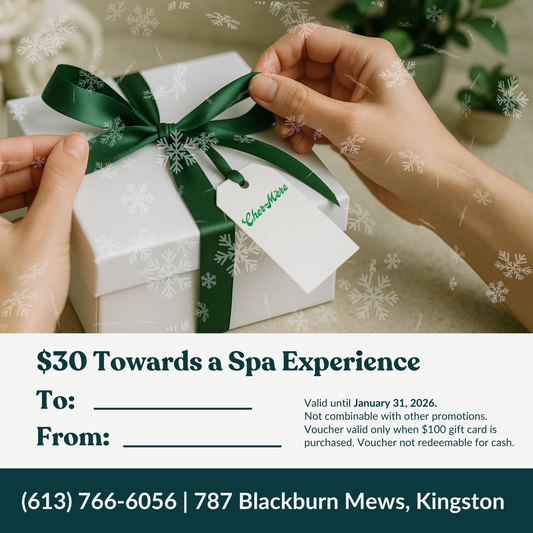 $30 Spa Voucher – Valid Only with a $100 Gift Card Purchase